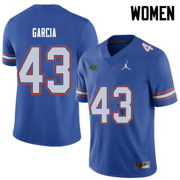 Jordan Brand Women #43 Cristian Garcia Florida Gators College Football Jerseys Sale-Royal